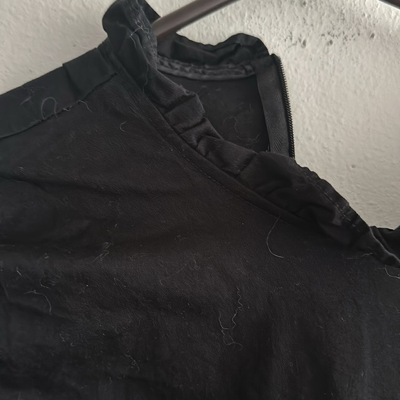 Black Zara long sleeve ruffle dress size small - Picture 2 of 6